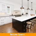 Newstar dark color wood kitchen cabinet with quartz stone countertop